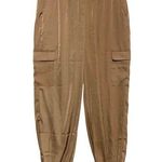 Bailey 44 Jogger Pants Satin Silky Baggy Cargo Pockets Drawstring Womens M Photo 0