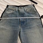 amiri NWT   Combo/Panelled Straight-leg Mid Rise Genuine Leather Jeans/size 25 Photo 17