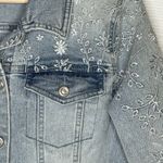 Diane Gilman DG2 By  Embroidered Denim Jacket Womens Medium Western Boho Festival Photo 2