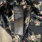 Topshop  Black Floral Ruffled Viscose A-Line Women's Skirt Size 10 EUC Preppy Photo 9