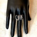 MICHAEL DAWKINS Sterling Silver Starry Night Oxidized Caviar Accented Ring Sz 7 Black Photo 12