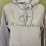 Champion Women’s Powerblend Fleece Hoodie in Lilac, Small Photo 9