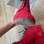 Kate Spade Suede Chunky Red Heels Photo 13