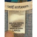 Self Esteem  Women’s Multicolor Plaid Long Sleeve Button Down Shirt Size Large (2 Photo 2