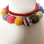 Colorful crochet ball beaded necklace Photo 7