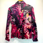 Chico's Chico’s Additions Colorful Metallic Leaf Print Lightweight Long Sleeve Jacket Photo 1