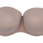 Torrid Push Up Strapless Underwire Bra Women's Size 46DD Rose Dust Nude Lace Photo 0