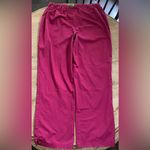 Crocs Medical Apparel Women’s Sz L Hot Pink/Green 4 Pocket Cargo Scrub Pant Photo 2