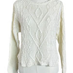 525 America Vintage 90s  Cable Knit Sweater in Ivory Natural Size Medium Large Photo 0