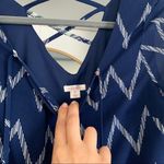 Xhilaration Blue Chevron Criss Cross Lace-Front Knee Length Boho Dress Size M Photo 7