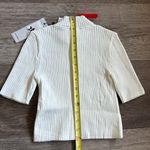 Courreges Logo Embroidered Ribbed Knit Crop Top White Photo 13