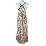 Greylin  Silk Maxi Dress Sleeveless Aztec Print Boho Festival Summer Small Photo 2