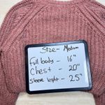 POL Womens Medium Knit Sweater Pink Long Sleeve Cropped Pullover Casual Cozy Photo 7