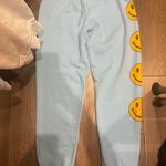 Aviator Nation Light Blue Smiley Face  Sweatpants Photo 0