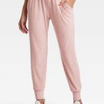 Splendid Women's Pink Velvet Trim Jogger Size L Drawstring $120 Photo 0