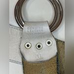 Calvin Klein  Y2K Boho Floral Embroidered White Genuine Leather Belt‎ Size M Photo 9