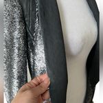 IRO  Metallic Silver and Black Blazer Photo 10