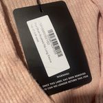 Pretty Little Thing NWT  Womens 18 Terry Ribbed Blush Pink Split Neck Long Sleeve Photo 4