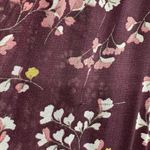 41 Hawthorn Burgundy Pink & White Floral Long Sleeve Accordion Pleated Top Sz SP Photo 6