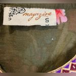 Embroidered Multicolored Floral Tunic‎ Top Shirt Small Boho Chic Green Photo 3