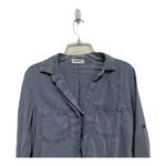 Bella Dahl  Blue Chambray Button Up Long Sleeve Split Back Size M Unassuming Photo 1