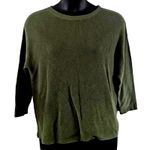 Halogen NWOT Women’s Dark Green Lightweight Crew Neck Pullover Sweater Size XL Photo 1