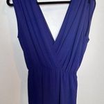 Everly  Navy Romper Medium Open Front Back Design Classic Preppy Nautical Photo 0