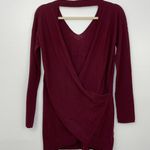 Vimmia New Reversible Criss Cross Sweater Shavasana Lightweight Knit Burgundy Photo 12