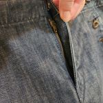 Level 99 Dark Wash Denim Back Slit Knee Length Straight Pencil Skirt Size 28 Black Photo 7