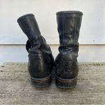 Laredo 90s  Black Leather Cowgirl Western Lace Up Roper Boots w/ Toe Kilte Fringe Photo 3