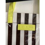 Henri Bendel  Brown Striped Tote Bag PVC Dog Walk Canvas Side Iconic Shop Photo 2