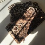 Loft Faux Fur Animal Print Pull Through Scarf Photo 6