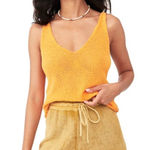 Free People ‎ We The Free Boucle Sweater Tank Orange Knit Tank Top Size M Photo 0