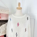 Wooden Ships  Lightning Wool Blend Sweater Cream Sz M/L Photo 2