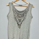 Miss Me Sleeveless Beaded Top sz M Photo 0