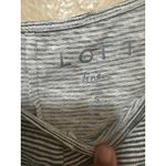 Loft Linen Striped Top Women's Size S Short Sleeve Lightweight Photo 2