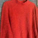 Lands' End  Red Knit Sweater Mock Neck Size‎ M Fall Winter Photo 4