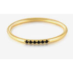 Boutique Dainty Black Onyx Yellow Gold Ring |‎ Gold S925 Photo 4