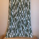 Chico's Size 0/S/4 Olive Green Ivory Batik Short Sleeve Slinky Knit Midi Dress Photo 10