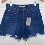 Primark Primary Denim & Co Distressed Blue Denim Shorts Size 4 Photo 0