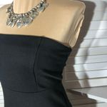 Forever 21 NWT Midnight Doll Dress Strapless Bodycon Fringe Hem Silver/Black S Photo 7