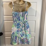 Lilly Pulitzer  Jesse Shell of a party lace trim stretch dress/Shorts Romper 2 Photo 7