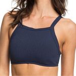 Roxy  Dark Blue Ribbed Waves Only Bikini Top Photo 0
