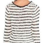 Free People  Sweater Downy Stripe Pullover Bell Sleeve Ivory Combo Size Medium Photo 1