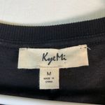 KyeMi  Black Flowy Oversize High Low Blouse Size Med EUC #2790 Photo 4