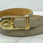 Liz Claiborne Gray Vintage Full Grain Semi Aniline Leather Belt Size Medium M Photo 0