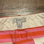 J.Crew  Woman's Striped Orange and Pink Spring Mini Skirt Size 2 Photo 2