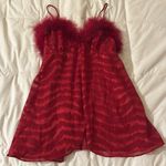 Vintage Sheer sexy top full length Red Size M Photo 0