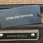 Banana Republic  Leather Shoulder Bag Clutch Purse Brown Gold Chain Magnetic Snap Photo 10