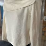 Old Navy Women's  (L) White Corset Neck Knit Sailor Sweater Long Sleeve Pouch Photo 3